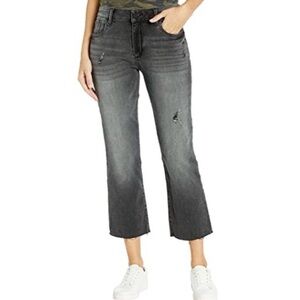 KUT FROM THE KLOTH Jeans Kelsey High Rise Ankle Flare Faded Black Size 6
